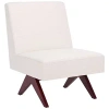 Kirkland's Bone White Linen & Walnut Olivia Accent Chair In White