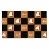 Kirkland's Boo Ghost Checkered Doormat In Black