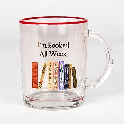 Kirkland's Booked All Week Glass Mug In Multi
