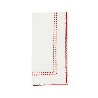 Kirkland's Border Embroidered Napkins In White