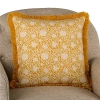 Kirkland's Botanical Print Fringe Pillow In Yellow