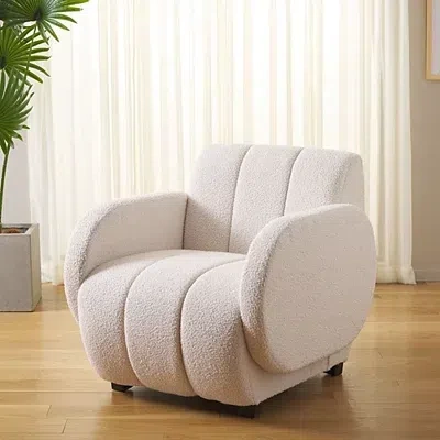 Kirkland's Boucle Modern Armchair In White