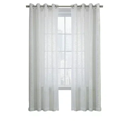 Kirkland's Boucle Sheer Single Curtain Panel In White
