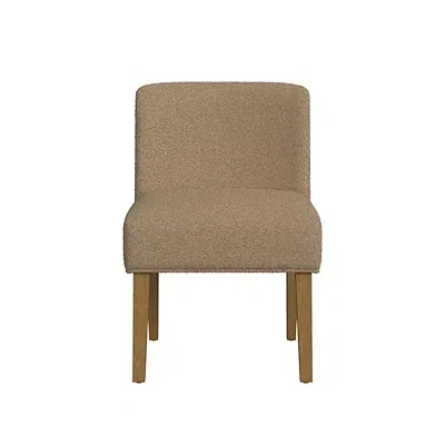 Kirkland's Boucle Upholstered Dining Chair In Brown