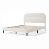 Kirkland's Boucle Upholstered Sara Queen Bed In White