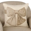 Kirkland's Boucle Velvet Bow Pillow In Brown
