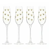 Kirkland's Bow Charm Champagne Flutes In Transparent