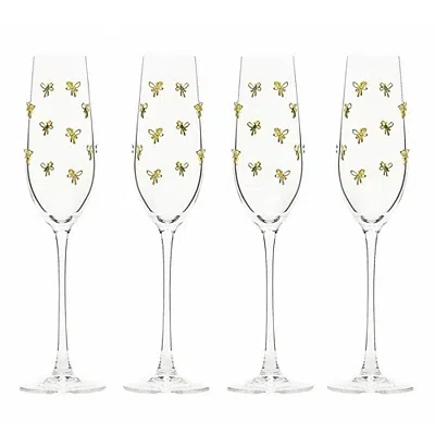 Kirkland's Bow Charm Champagne Flutes In Multi