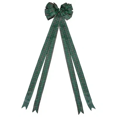 Kirkland's Bow Christmas Tree Topper In Green