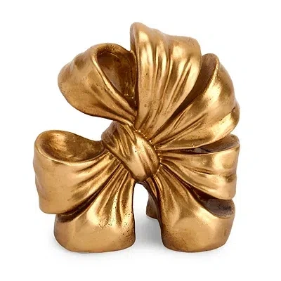 Kirkland's Bow Resin Bookend In Gold