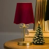 Kirkland's Bow Table Lamp With Red Scalloped Shade In Red