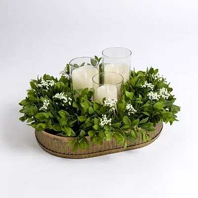 Kirkland's Boxwood Greenery Centerpiece In Multi