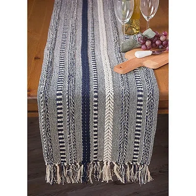 Kirkland's Braided Stripe Table Runner In Blue
