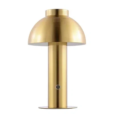 Kirkland's Brass Dome Led Cordless Table Lamp In Gold