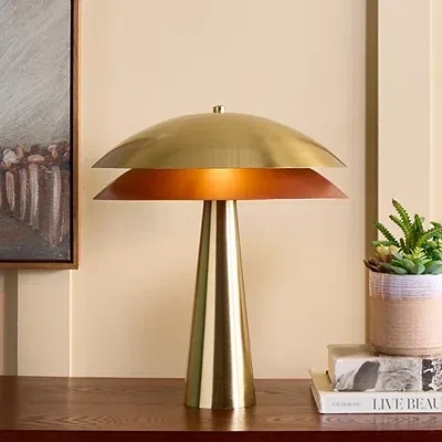 Kirkland's Brass Metal Ava Modern Table Lamp In Multi