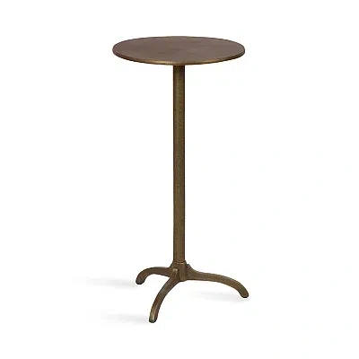 Kirkland's Brass Metal Tripod Accent Table In Brown