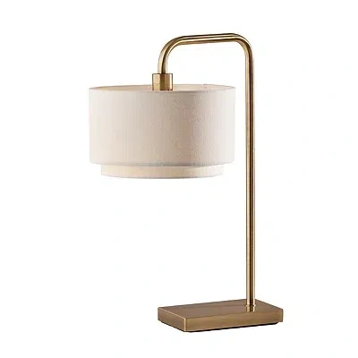 Kirkland's Brass Two-tiered Shade Table Lamp In Gold
