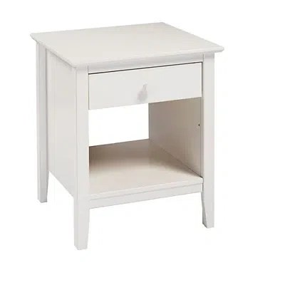 Kirkland's Brazilian Pine Wood Nightstand In White