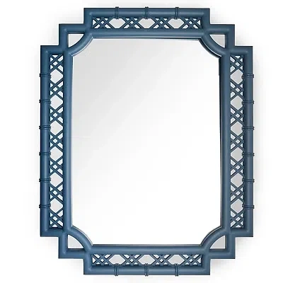 Kirkland's Brenley Blue Lattice Wall Mirror
