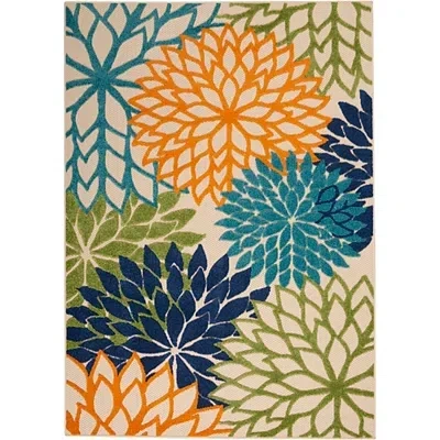 Kirkland's Bright Floral Burst Outdoor Area Rug In Multi