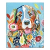 Kirkland's Bright Floral Dog Canvas Art Print By Lily Barton In Multi