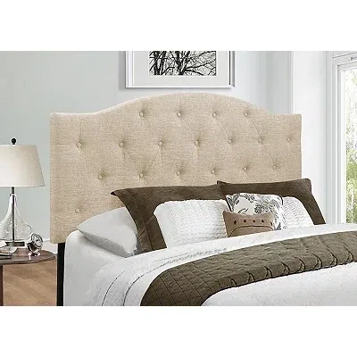 Kirkland's Bryne Button Tufted Full/queen Headboard In Neutral