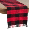 Kirkland's Buffalo Check Fringe Table Runner In Multi