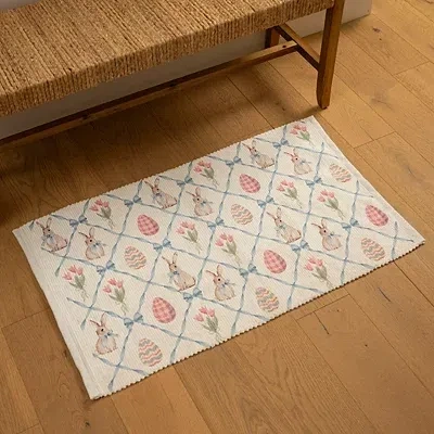 Kirkland's Bunnies & Bows Reversible Scatter Rug In Multi