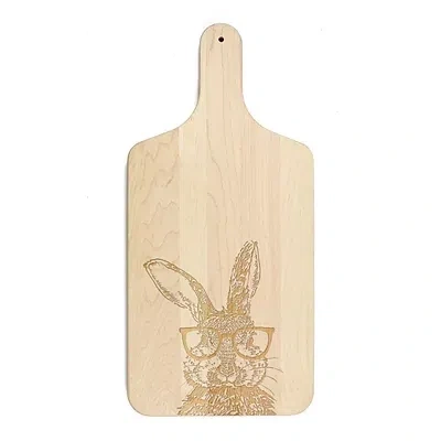 Kirkland's Bunny Glasses Maple Cutting Board In Brown
