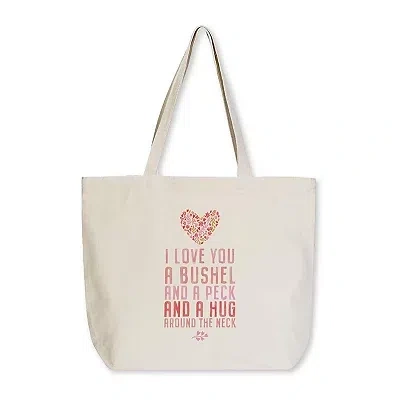 Kirkland's Bushel And Peck Canvas Tote Bag In White