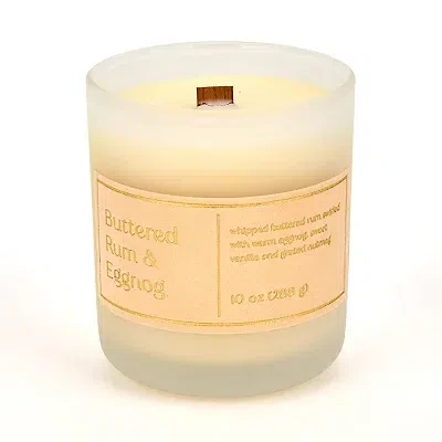 Kirkland's Buttered Rum & Eggnog 1-wick Velvet Jar Candle In White