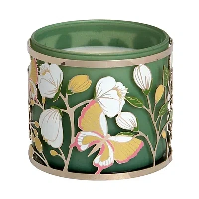 Kirkland's Butterflies & Blossoms 3-wick Jar Candle Holder In Silver