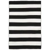 Kirkland's Cabana Stripe Indoor/outdoor Area Rug In Black