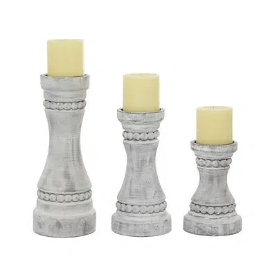 Kirkland's Candle Holder Set In Gray
