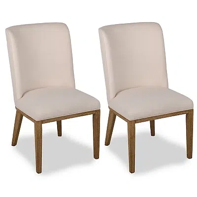 Kirkland's Capri Cream Upholstered Dining Chairs In White
