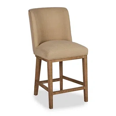 Kirkland's Capri Oatmeal Upholstered Counter Stool In Brown