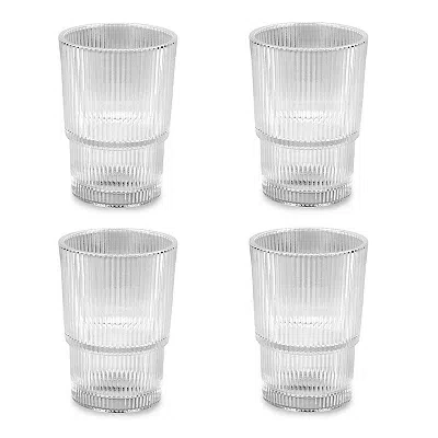 Kirkland's Capri Ribbed Tall Tumblers In Transparent