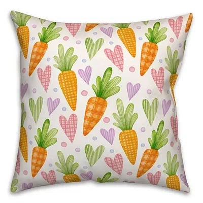 Kirkland's Carrots And Hearts Outdoor Pillow In Multi
