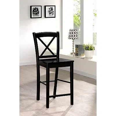 Kirkland's Carter X-back Counter Stool In Black