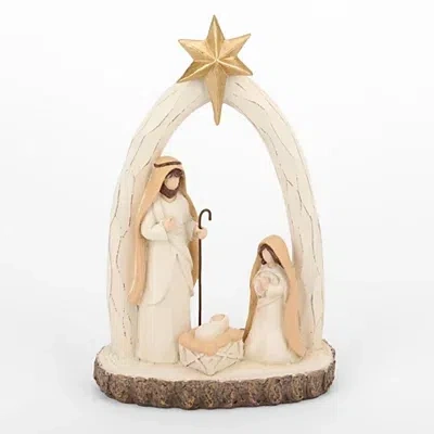 Kirkland's Carved Nativity Scene With Star Figurine In Multi