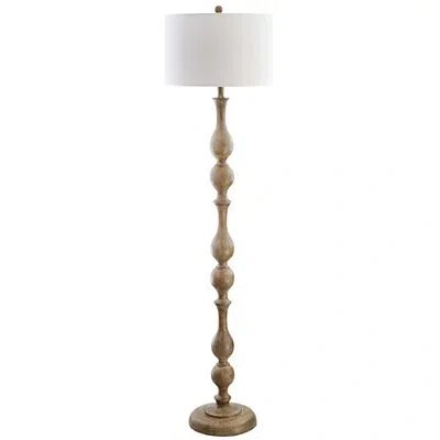 Kirkland's Carved Spindle Floor Lamp In White