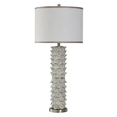 Kirkland's Carved Tallulah Buffet Lamp In White