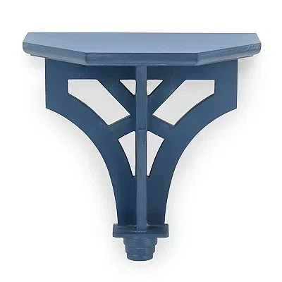 Kirkland's Carved Wood Wall Shelf In Blue