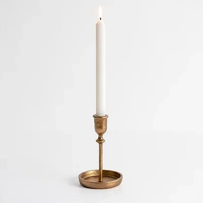 Kirkland's Cast Iron Taper Candle Holder In Gold