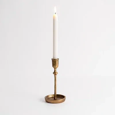 Kirkland's Cast Iron Taper Candle Holder In Gold