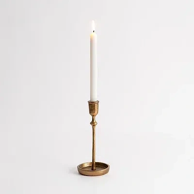 Kirkland's Cast Iron Taper Candle Holder In Gold