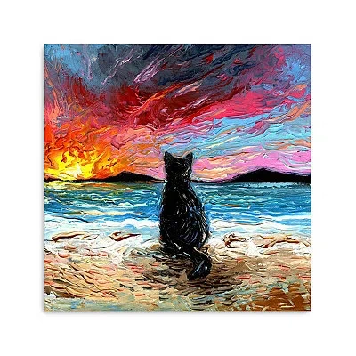 Kirkland's Cat Beach Days Canvas Art Print In Multi