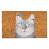Kirkland's Cat With Butterflies Doormat In Animal Print
