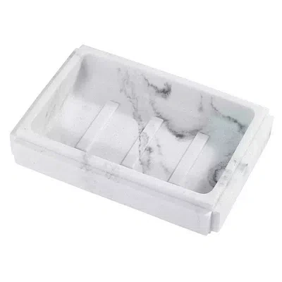 Kirkland's Catania Faux Marble Soap Dish In White