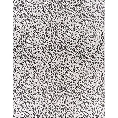 Kirkland's Cauli Black Leopard Print Outdoor Rug